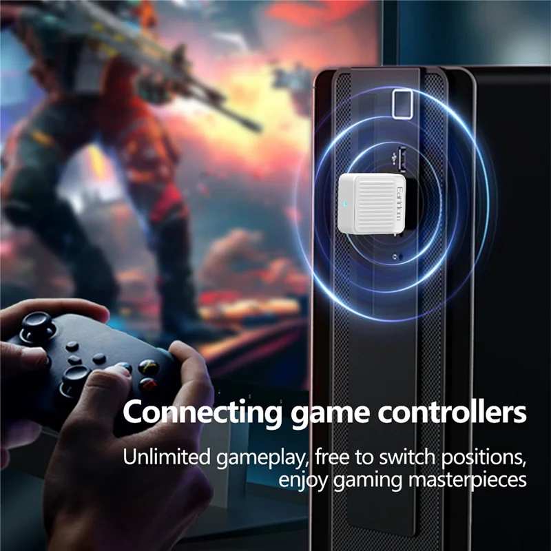 EARLDOM ET-BR09 USB Bluetooth-compatible Adapter Car Audio Speaker Wireless Audio Receiver - White