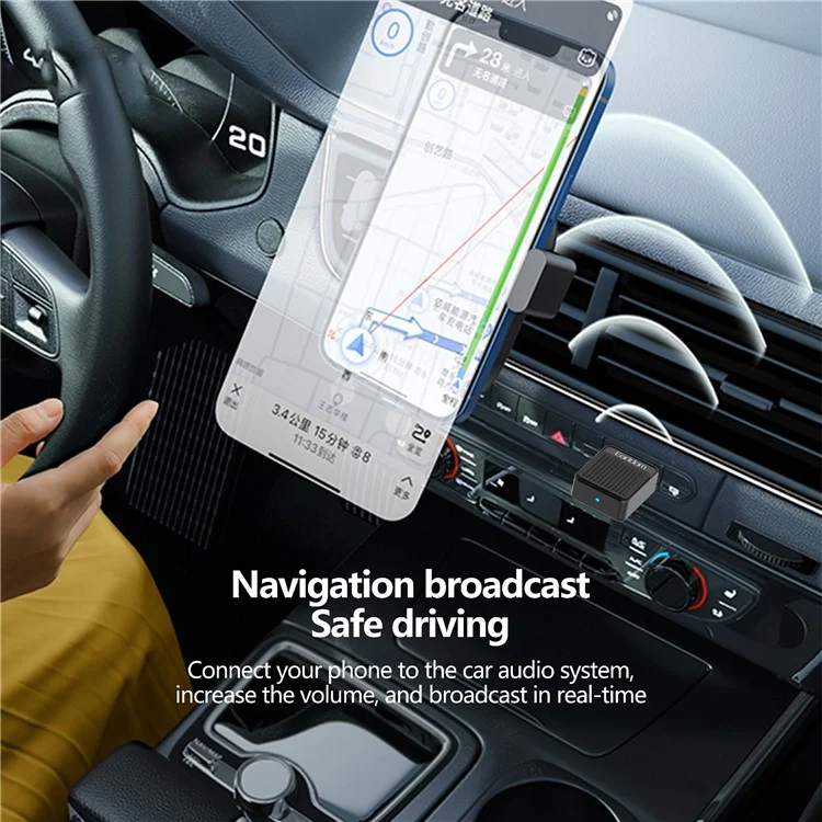 EARLDOM ET-BR09 USB Bluetooth-Adapter Autoradiolutsprecher Drahtloser Audioempfänger - Schwarz