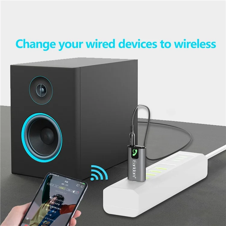 EARLDOM ET-BR12 Ricevitore audio Bluetooth 5.3 AUX TF Riproduzione musicale Adattatore USB