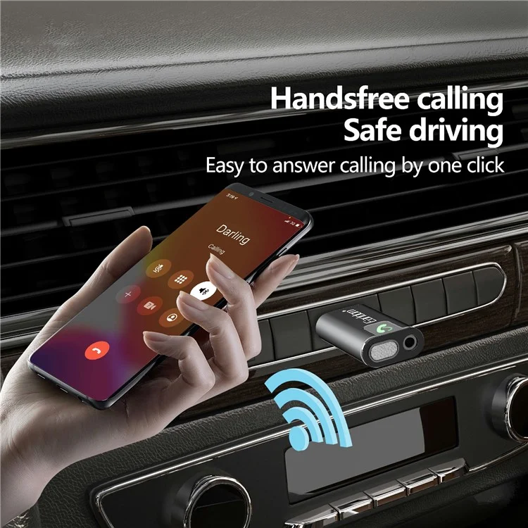 EARLDOM ET-BR12 Ricevitore audio Bluetooth 5.3 AUX TF Riproduzione musicale Adattatore USB