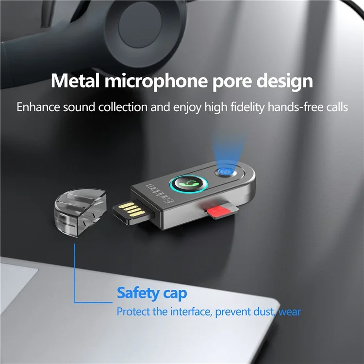 EARLDOM ET-BR13 Bluetooth-compatible 5.3 Audio Receiver 3.5mm Aux Receiver Stereo Speaker