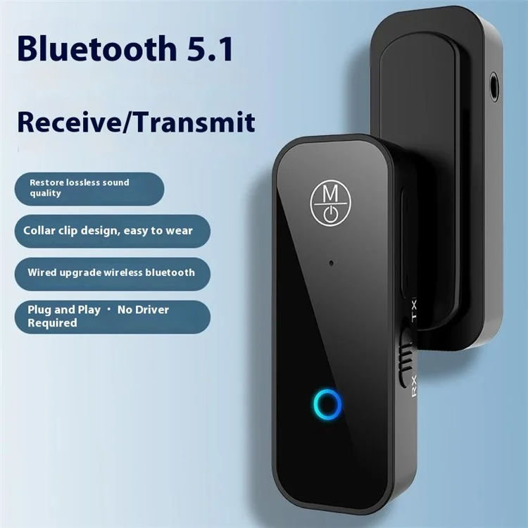 B28 Bluetooth 5.1 Sender-Empfänger 2-in-1 Audio-Adapter mit AUX-Anschluss
