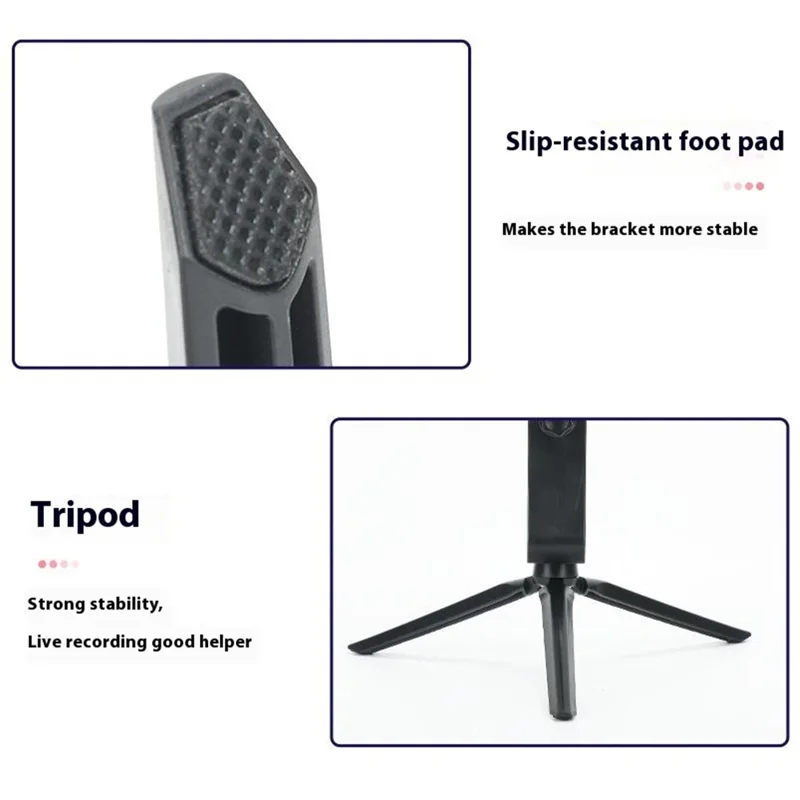 48-LED-ringbelysning med USB-anslutning, fyllningsbelysning med telefonklips + skrivbordsstativ för livesändning