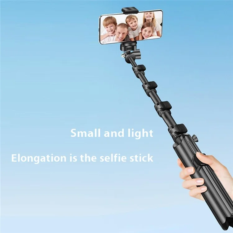 QZSD ZP100B 162cm Allime Alliame Extensible Téléphone Bluetooth Stick Stick Live Streaming Trépied