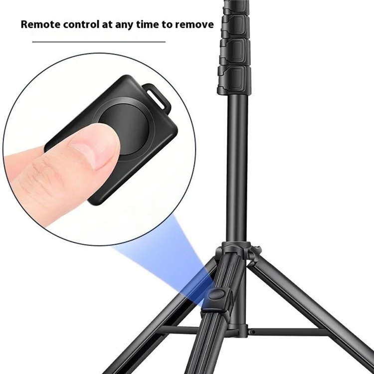 QZSD ZP100B 162cm Allime Alliame Extensible Téléphone Bluetooth Stick Stick Live Streaming Trépied