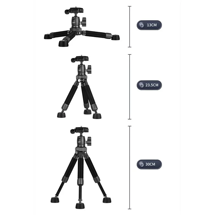QZSD Q116 Télescopic Phone Camera Holder Selfie Stick Tripod Desktop Floor Floor Support de Streaming en Direct