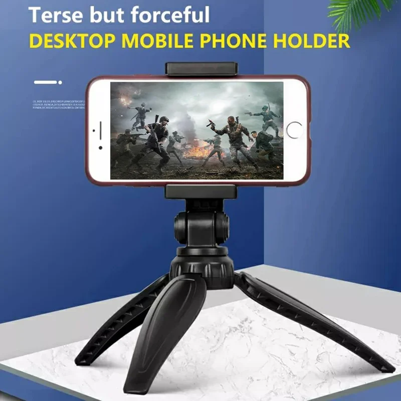 Q166i ABS Phone Holder Stand Selfie Live Streaming Desktop Tripod