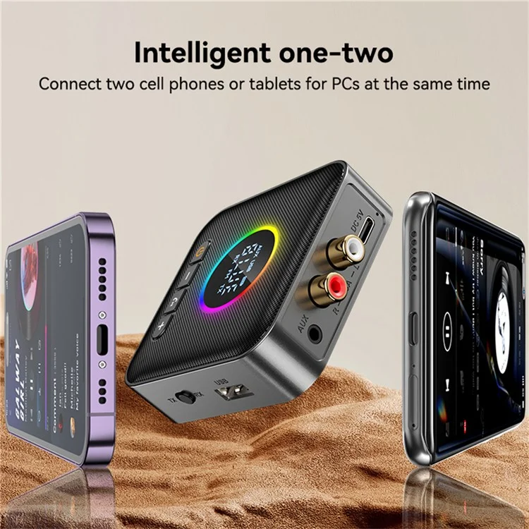 OMS-M10 Transmissor Bluetooth 5.4 Receptor de Áudio Bluetooth FM Adaptador Suporta Reprodução de Música de Unidade USB