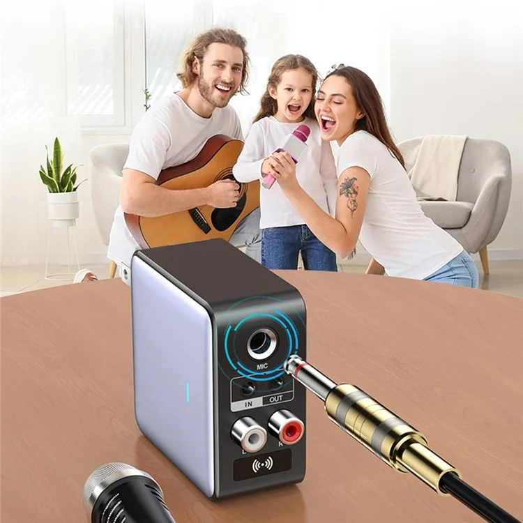 H6 Bluetooth-compatible 5.3 Transmitter Audio Bluetooth-compatible Receiver Adapter with Remote Control - US Plug