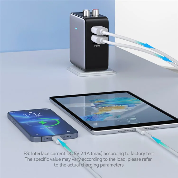 H6 Bluetooth-compatible 5.3 Transmitter Audio Bluetooth-compatible Receiver Adapter with Remote Control - US Plug