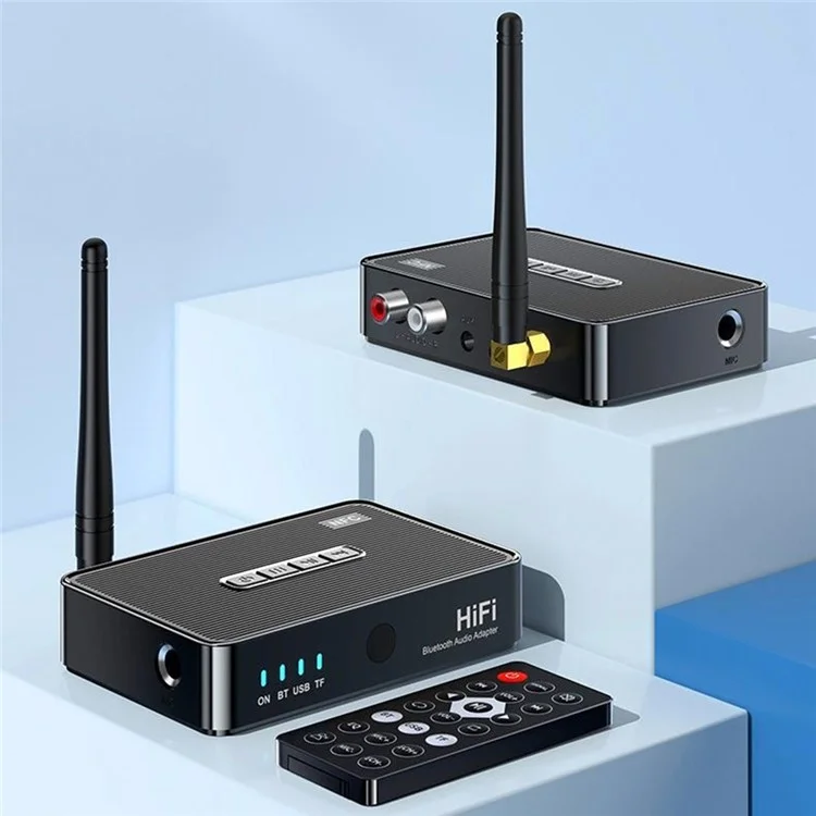OMS-M3 Bluetooth-compatible Receiver Music Audio Palyer Adapter 6.5mm AUX Port Converter with Remote Control