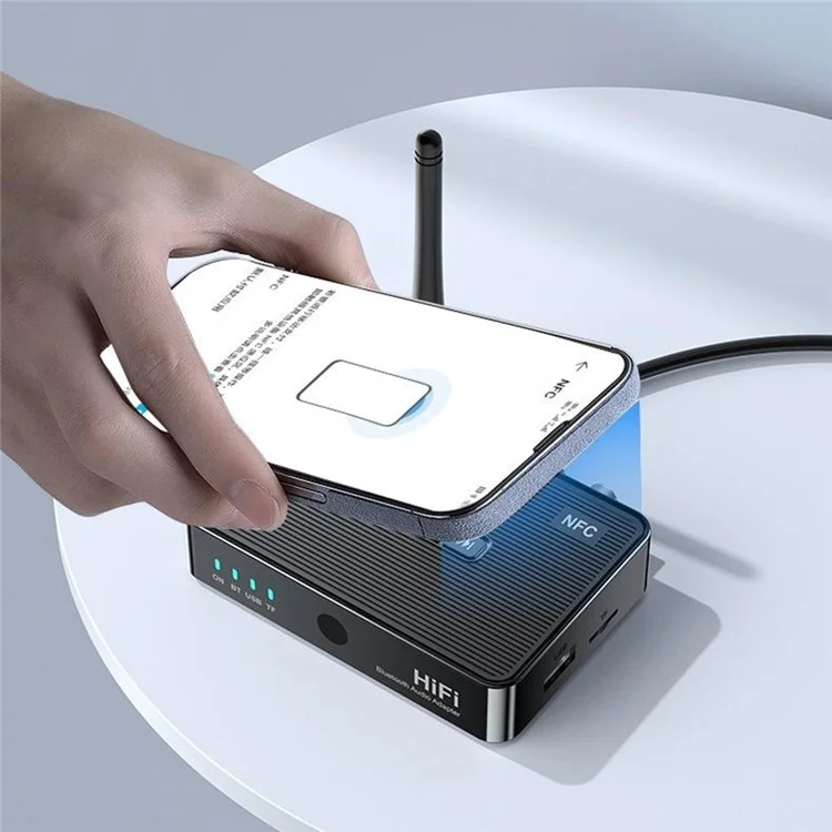 OMS-M3 Bluetooth-compatible Receiver Music Audio Palyer Adapter 6.5mm AUX Port Converter with Remote Control