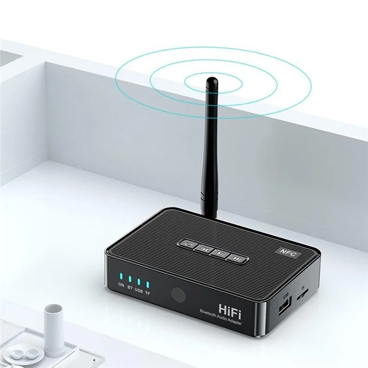 OMS-M3 Bluetooth-compatible Receiver Music Audio Palyer Adapter 6.5mm AUX Port Converter with Remote Control