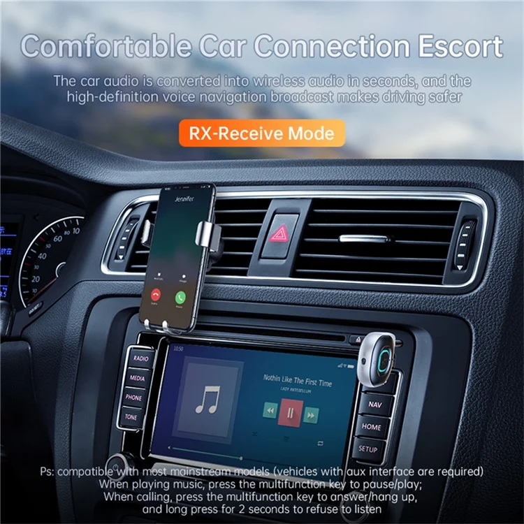 C79 Car Audio Bluetooth-Sender-Empfänger 3,5-mm-Aux-Adapter für Lautsprecherverstärker