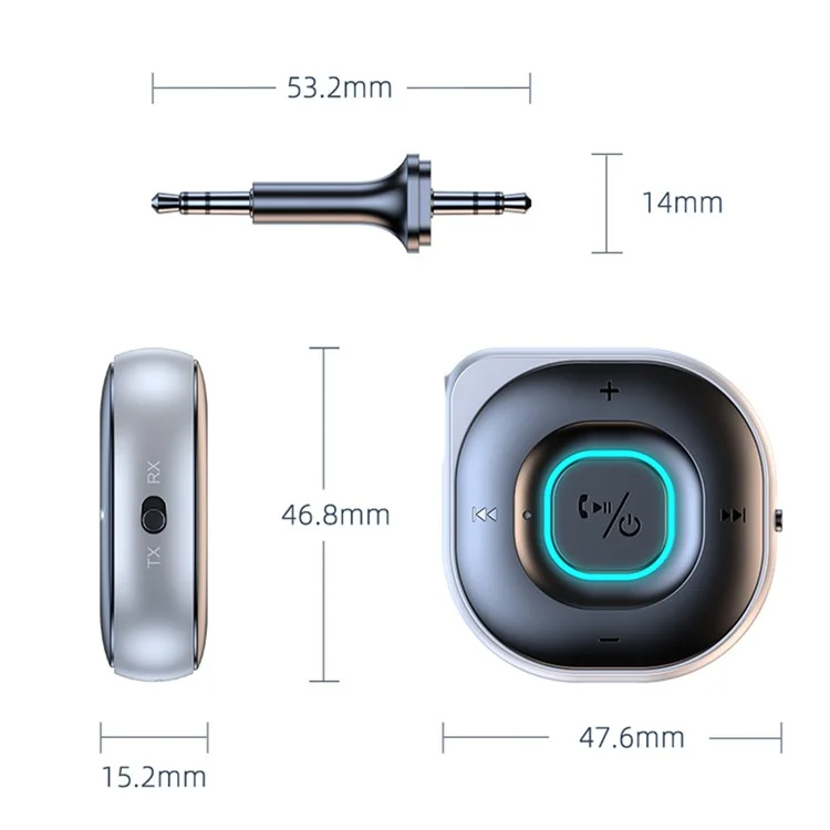 C79 Car Audio Bluetooth-Sender-Empfänger 3,5-mm-Aux-Adapter für Lautsprecherverstärker