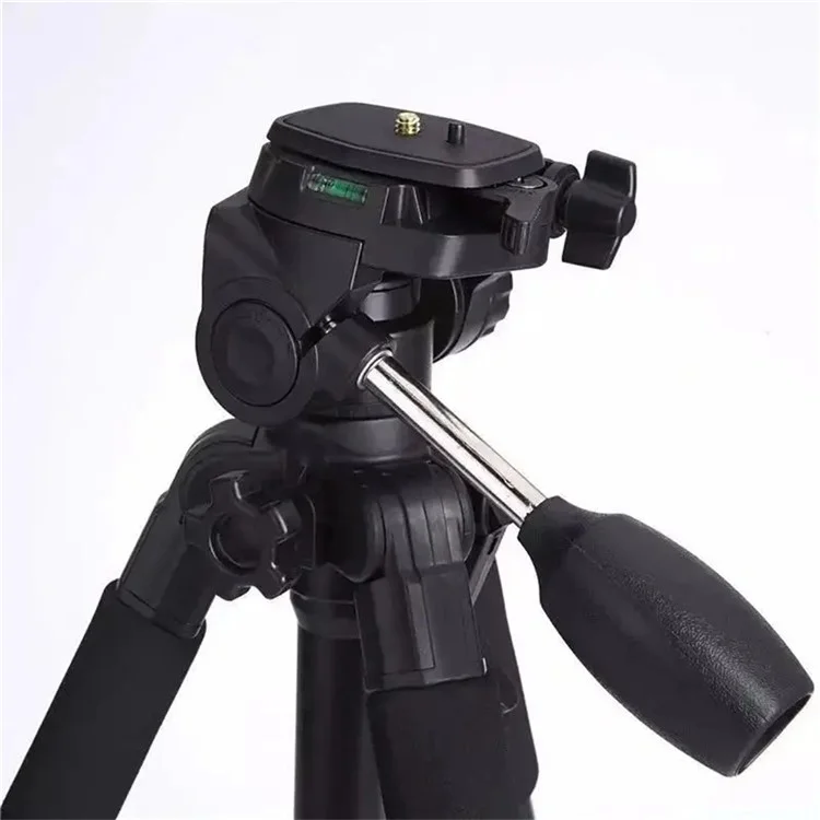 QZSD Q111 Trépied de sol pour appareil photo reflex Aluminium Alliage + ABS Téléscopique Streaming Live Photographie Trépied