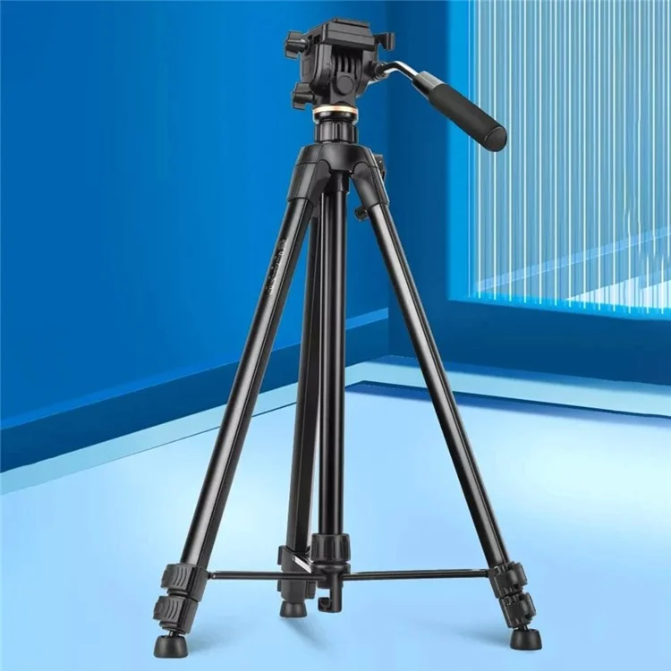 QZSD Q1750 174cm Porte-téléphone pour appareil photo reflex Support de caméra en alliage d'aluminium + ABS Trépied télescopique Live Streaming Photographie