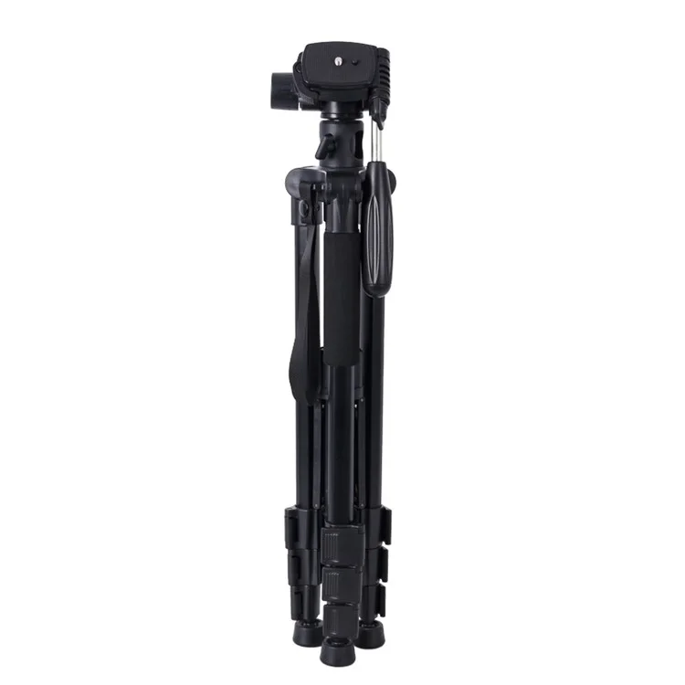 ZOMEI M1 Tripod Camera Bracket Center Axis Horizontal Mobile Phone Live Streaming Stand 4-Section Telescopic Stand, Black