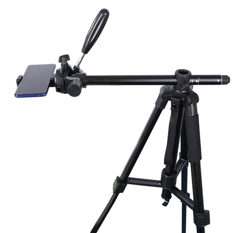 ZOMEI M1 Tripod Camera Bracket Center Axis Horizontal Mobile Phone Live Streaming Stand 4-Section Telescopic Stand, Black