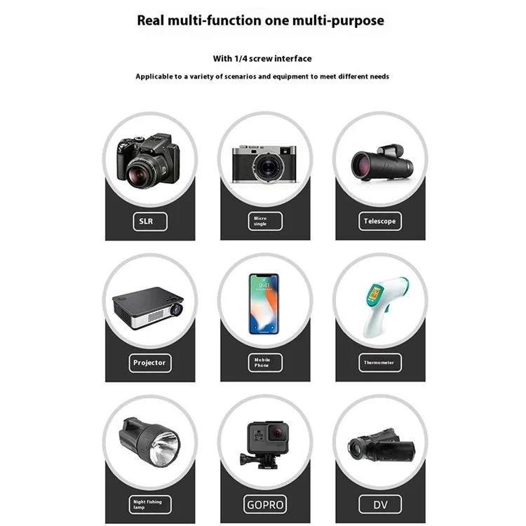 ZOMEI M1 Tripod Camera Bracket Center Axis Horizontal Mobile Phone Live Streaming Stand 4-Section Telescopic Stand, Black