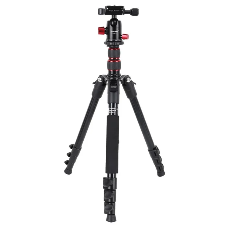 ZOMEI M5 Photo Camera Lightweight Travel Aluminum Tripod Monopod Compact Portable Photo 4-Section Tripod Stand, Black