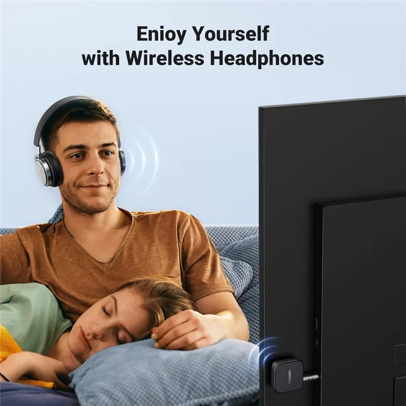 UGREEN 35223 2-in-1 Bluetooth-compatible 5.2 Transmitter Receiver TV Car Headphones 3.5mm Aux Audio Adapter