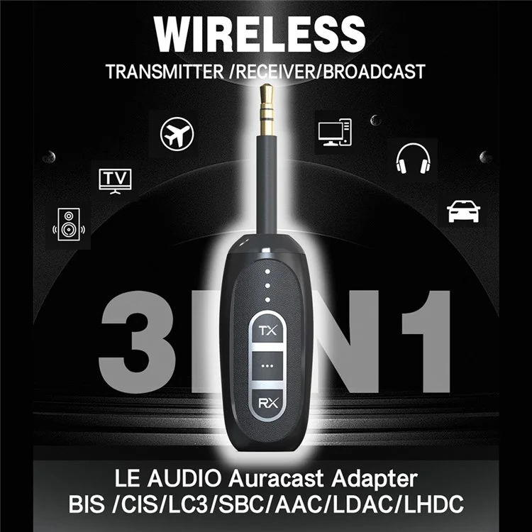 Émetteur-récepteur Bluetooth 5.4 LE515max, faible latence, adaptateur audio sans fil 3,5 mm