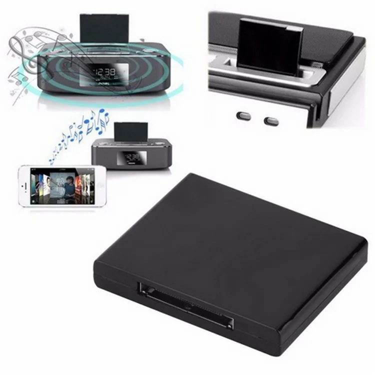 IP02 Ricevitore Audio Bluetooth Wireless con 30 Pin per iPhone / iPad Adattatore Musicale per Stazione di Aggancio - Bianco