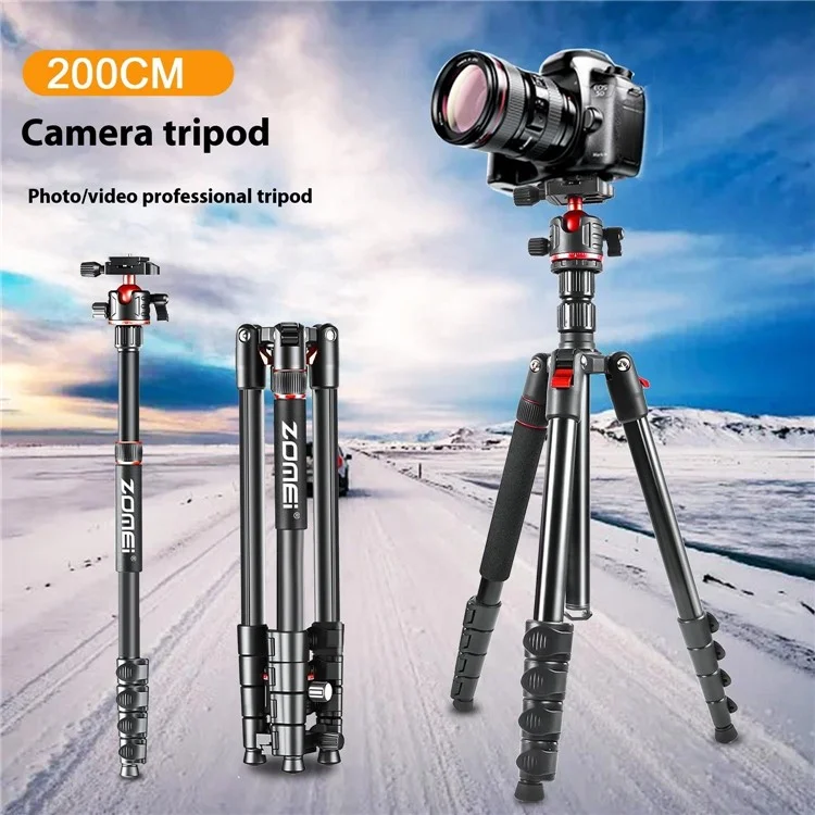ZOMEI Q200 Kamera-Stativ Fotografie-Ständer Umklappbar für Handy-Kamera Live-Streaming Halterung