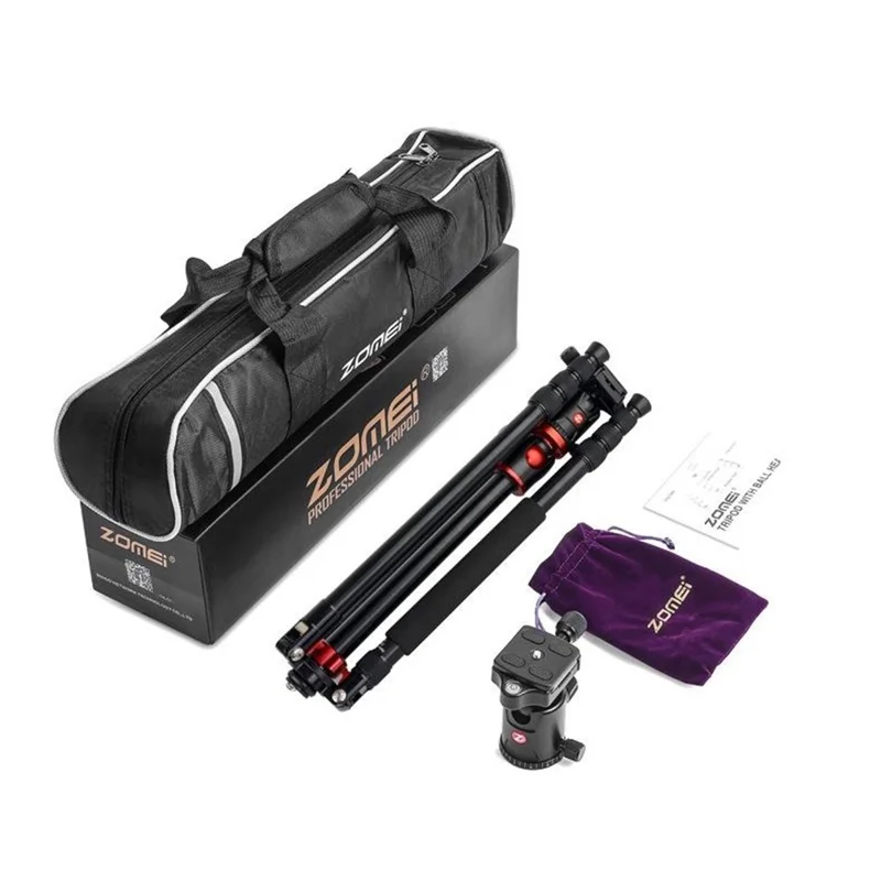 ZOMEI M8 Camera Tripod Magnesium Aluminum Alloy 4 Section DSLR Photography Support Stand