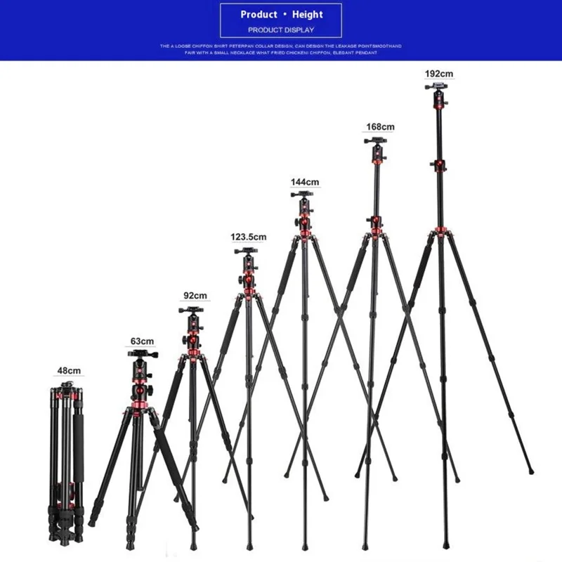 ZOMEI M8 Camera Tripod Magnesium Aluminum Alloy 4 Section DSLR Photography Support Stand