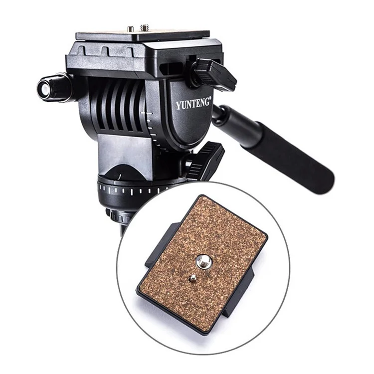 YUNTENG VCT-588 Extendable DSLR Camera Camcorder Hydraulic Fluid Gimbal Monopod with Support Foot