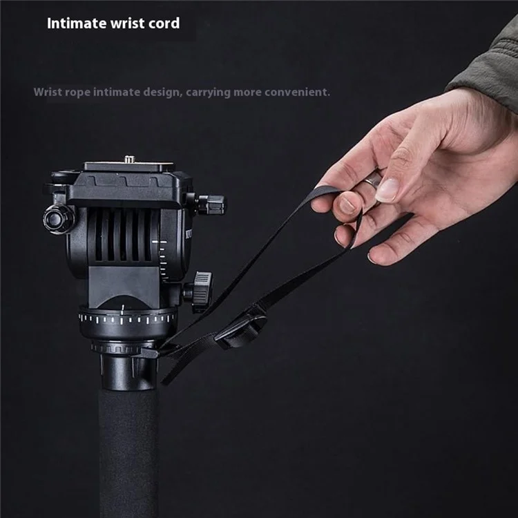 YUNTENG VCT-588 Extendable DSLR Camera Camcorder Hydraulic Fluid Gimbal Monopod with Support Foot
