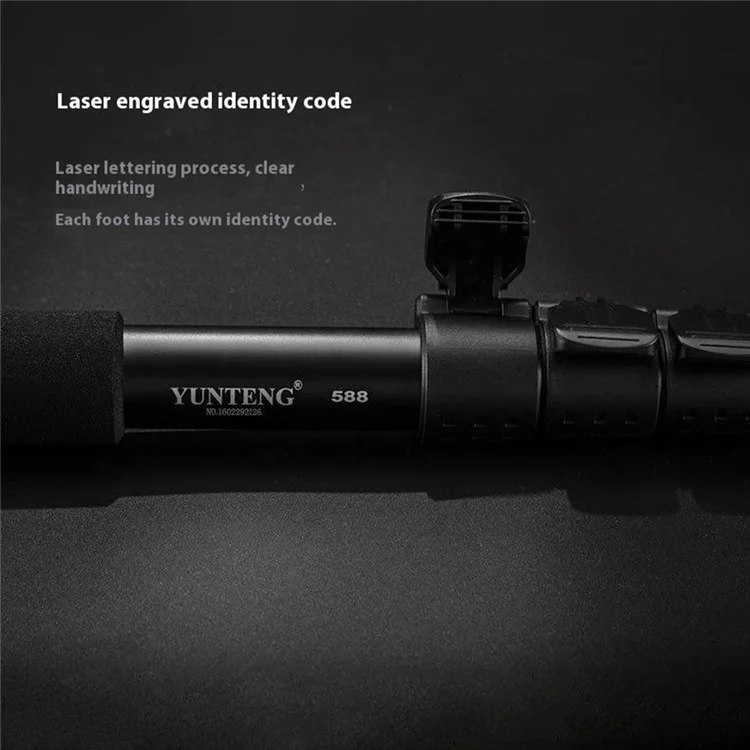 YUNTENG VCT-588 Extendable DSLR Camera Camcorder Hydraulic Fluid Gimbal Monopod with Support Foot