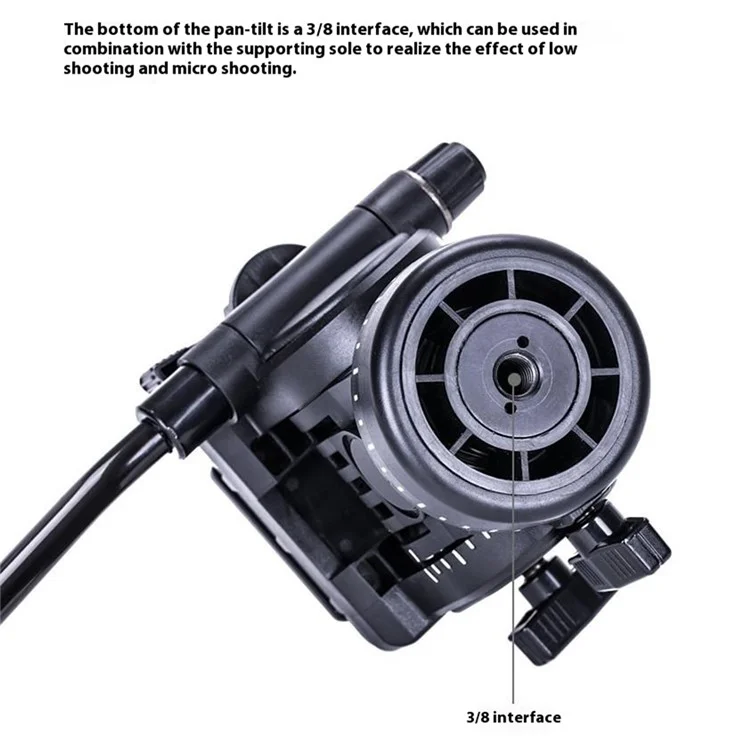 YUNTENG VCT-588 Extendable DSLR Camera Camcorder Hydraulic Fluid Gimbal Monopod with Support Foot