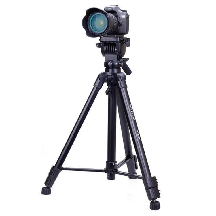 YUNTENG VCT-998RM Treppiede in alluminio per fotocamera DSLR Telecamera con testa panoramica con smorzamento idraulico