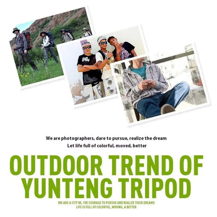 YUNTENG VCT-998RM Treppiede in alluminio per fotocamera DSLR Telecamera con testa panoramica con smorzamento idraulico