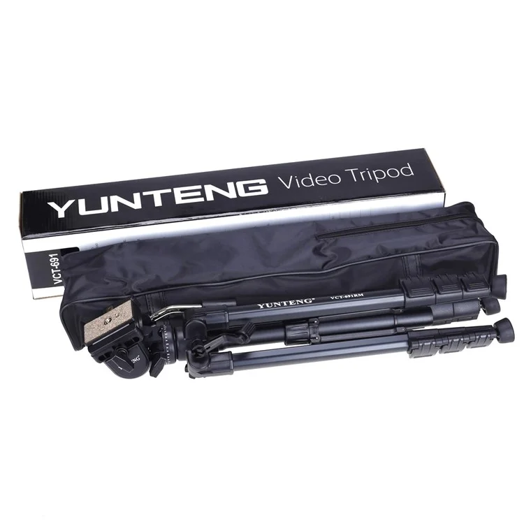 YUNTENG VCT-691RM Trépied professionnel pour appareil photo Canon / Sony avec tête hydraulique pour la photographie