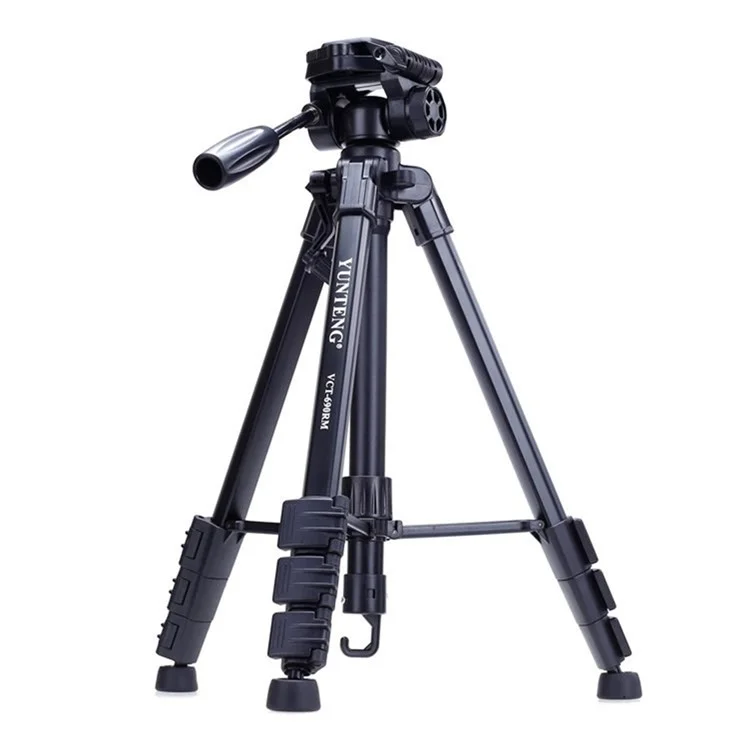 Trípode YUNTENG VCT-690RM para Cámaras y Smartphones, Cabezal Panorámico de 3 Vías Portátil para Fotografía