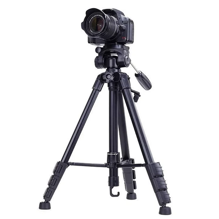 Trípode YUNTENG VCT-690RM para Cámaras y Smartphones, Cabezal Panorámico de 3 Vías Portátil para Fotografía