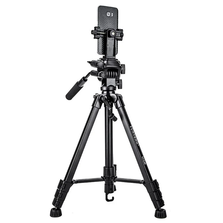 YUNTENG VCT-60 Self Portrait Live Streaming Retractable Tripod Stand for Smartphones / DSLR / Mirrorless Cameras