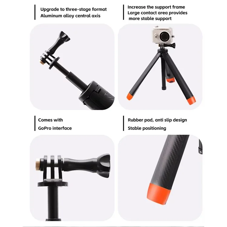 C063 Underwater Floating Selfie Stick Handheld Stabilizer Anti-Shake Tripod Snorkeling Pole for GoPro Action Camera