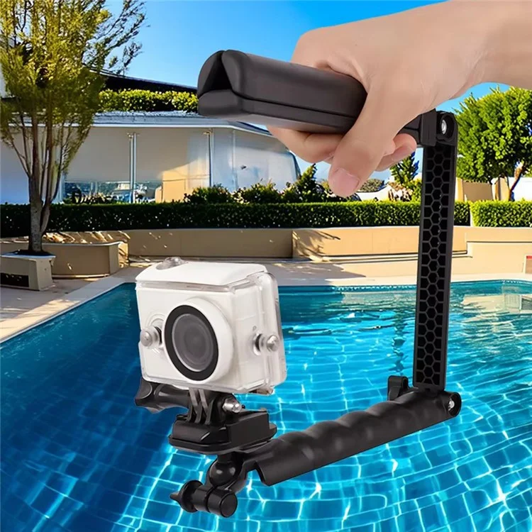 C062 Bastone Selfie Pieghevole Treppiede Fotocamera d'Azione Braccio Regolabile in Tre Direzioni Supporto per Streaming Live di Telefono
