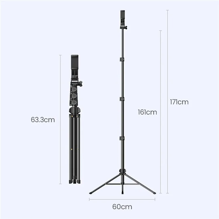 UGREEN 90235 Trípode Extensible de 1,71 m de Aleación de Aluminio Plegable para Gopro / Teléfono Móvil