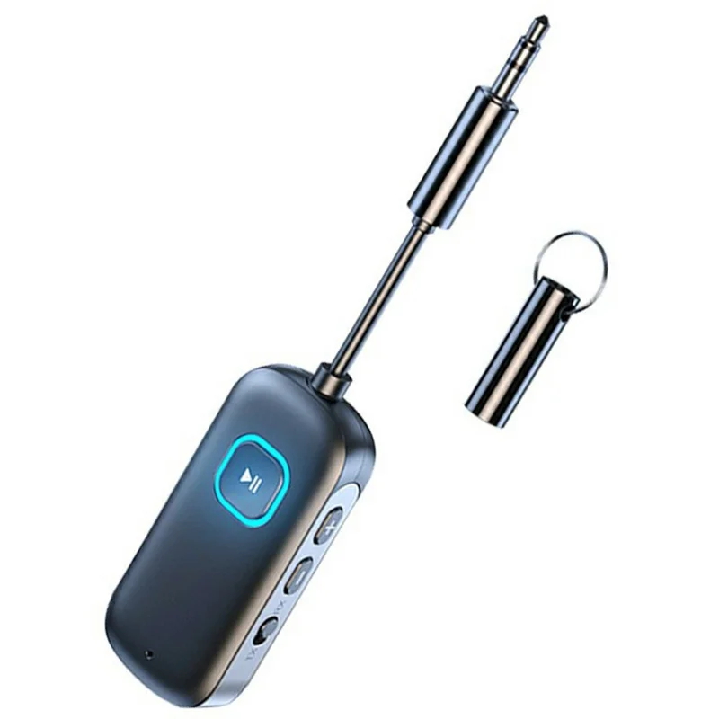C49 Ricevitore e Trasmettitore 2 in 1 APTX Adattatore Wireless Bluetooth 5.2 Vivavoce con Jack Aux 3,5 mm