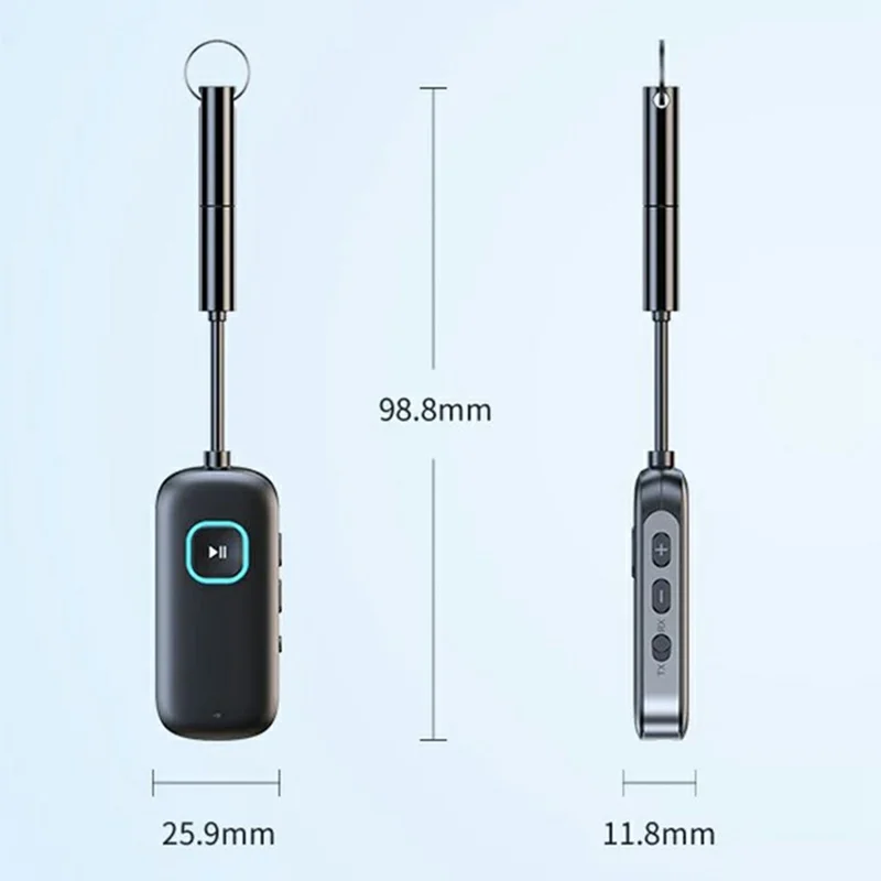 C49 Ricevitore e Trasmettitore 2 in 1 APTX Adattatore Wireless Bluetooth 5.2 Vivavoce con Jack Aux 3,5 mm