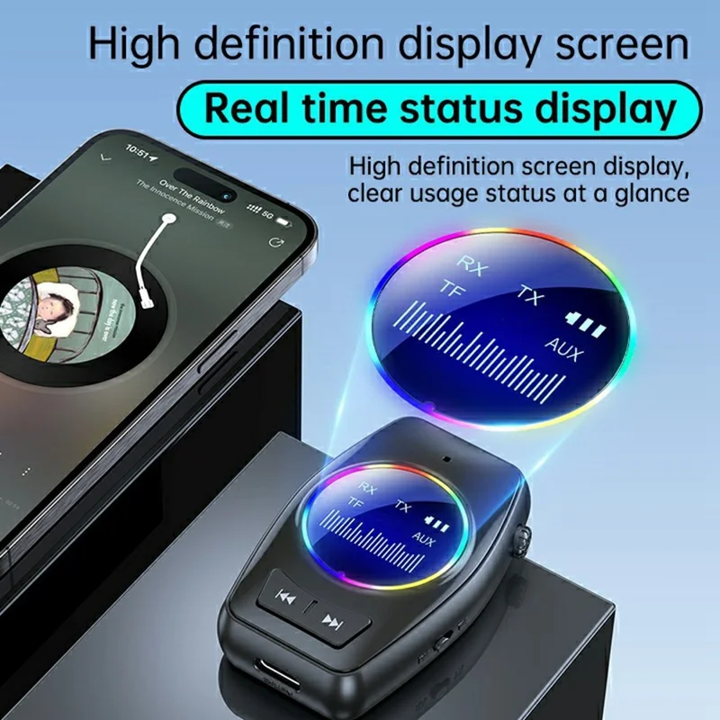 Bluetooth-compatible 5.4 Audio Receiver Transmitter 2 in 1 Adapter For Wireless Audio Streaming