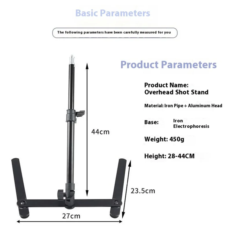 L-610 10 Inch Ring Light with Desktop Overhead Bracket for Cellphone USB Powered 3 Color Temperatures Fill Light