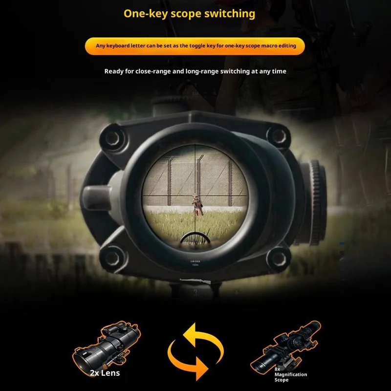 GAMWING Lingzha 2 Pro Gaming Keyboard Mouse Converter Wired + Bluetooth-Compatible Dual Mode Game Adapter for Tablets / Phones PUBG LOL