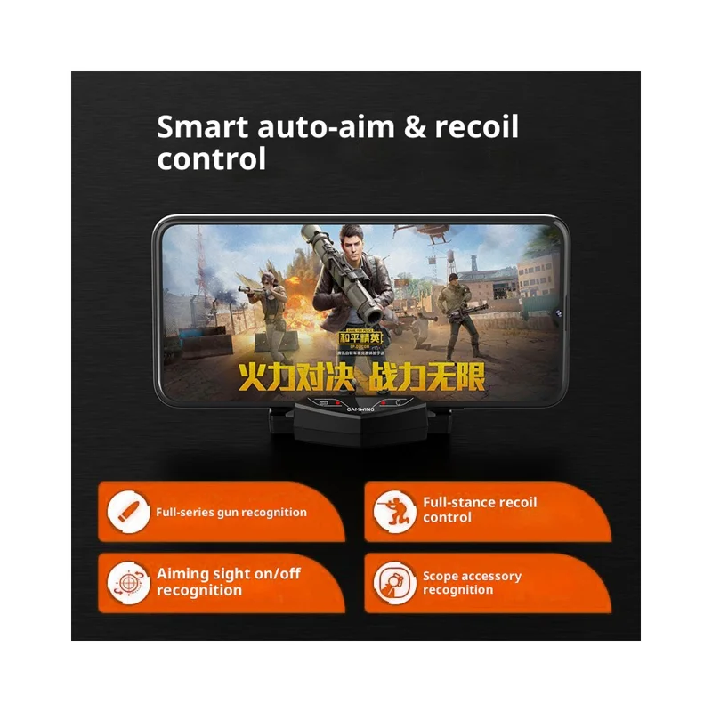 GAMWING Lingzha 2 Pro Gaming Keyboard Mouse Converter Wired + Bluetooth-Compatible Dual Mode Game Adapter for Tablets / Phones PUBG LOL